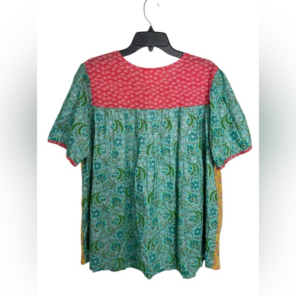 NWT Layerz Clothing Oh My Stars Mixed Print Short Sleeve 100% Cotton Top Size M - Picture 10 of 12